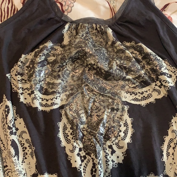 Express Lace Patterned Halter Top - Picture 2 of 4